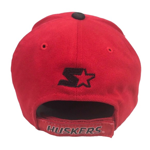 Nebraska Cornhuskers Starter Baseball Hat Cap Huskers Adjustable Strapback Vtg - Picture 6 of 10